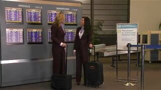 Passenger Gets To Fuck The Two Hot Flight Attendants