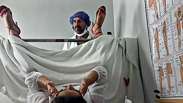 Gyno Fingers Bride While Cuckold Husband Watches Her Squirt