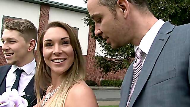 Redhead stepsister gets fucked hard at the wedding