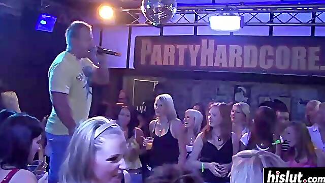 Naughty ladies were stripping during a private party and touching each other, in front of others