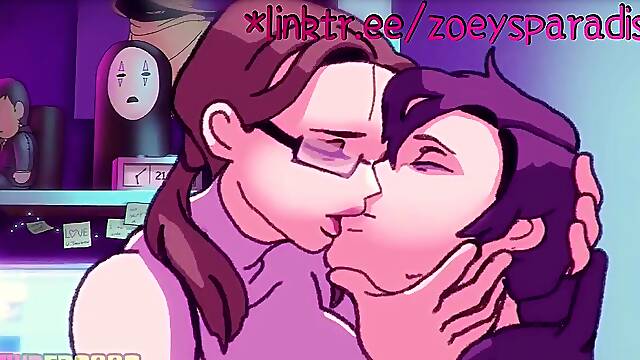 Sexy MILF gets wild with animated cartoon