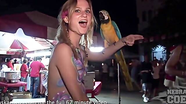 A Pretty Girl At A Music Festival In Key West Florida Showing Off Her Pussy To Random Strangers
