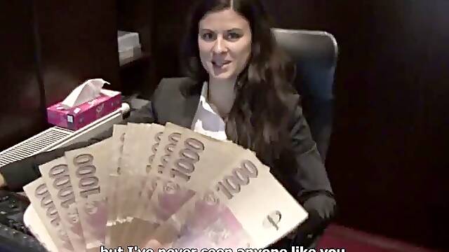 Hotel Receptionist Fucks For Money
