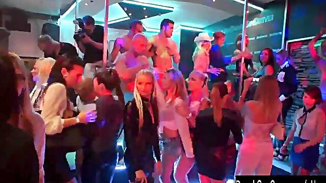 Lewd party women dancing and banging