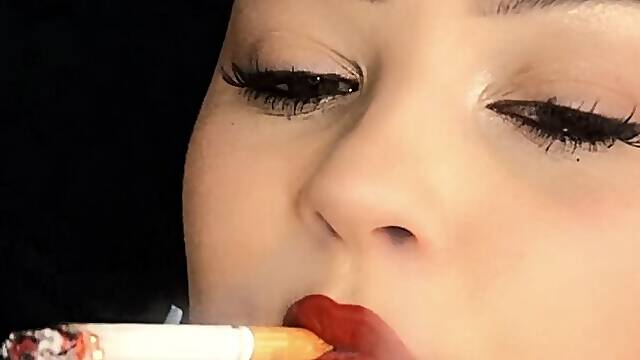 Double Inhale Cigarette Slow Deep Drags