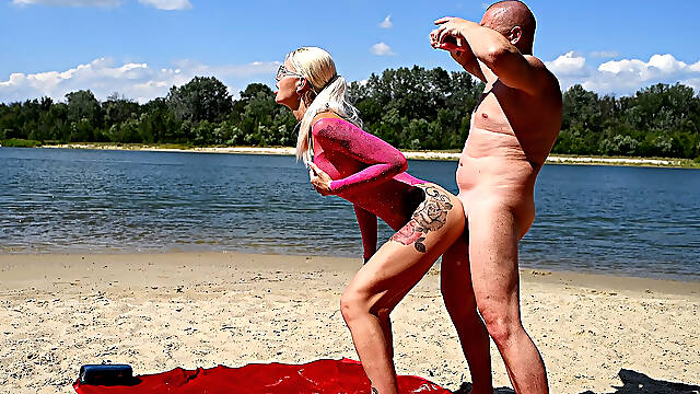 Sex on the River Bank, Cum in Mouth, Cum Kissing and Cum Swapping