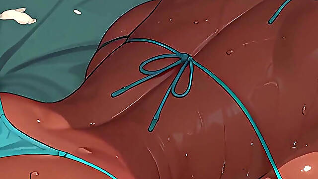 Nani, in a Swimsuit on the Beach, Takes a Large Penis, Sacrificing Her Tight Holes. Lilo & Stitch 4K 90fps