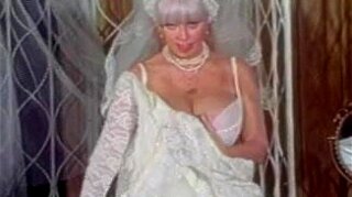 Large Wobblers Granny Candy Samples Masturbates in Wedding Suit