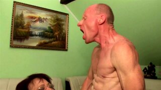 Husband Fuck old Cheating Wife after Creampie of Step Son
