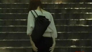 Japanese secretary never imagined what will happen next. She was walking on the street carefree when suddenly some sneaky skirt sharker pulled up her skirt and exposed her yummy vagina.