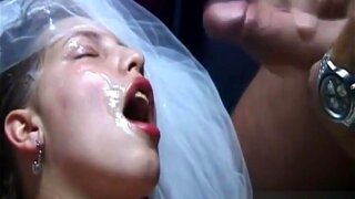 Bride get facial from the entire wedding party