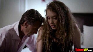 Troubled teen stepdaughter fucked by big cocked stepdad