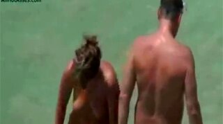 Wife is shared with a stranger at the nude beach