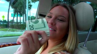 Sweet blonde got money for wild sex