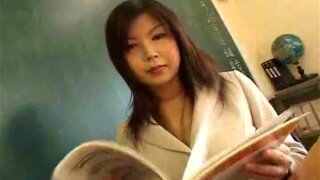Busty Asian Teacher Fucks Her Student In Classroom