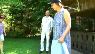 Mature German Gets Her Creamy Snatch Fucked Outdoors