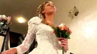 Bride In Wedding Dress Gets Fucked By The Bartender