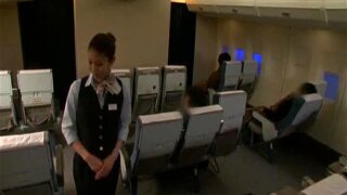 Hot Asian Hostess Sucks And Fucks Passenger On Plane