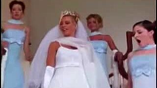 Lesbian Bridal Party Gangbangs The Bride With Toys And Tongue