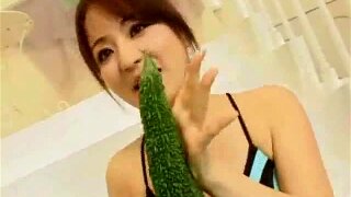 Teen Asian Puts A Sea Cucumber In Her Vagina