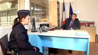 French Slut Wearing A Uniform Gets Fucked