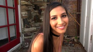 Playful brunette stepsis pounded by her stepbrother for a vlog