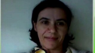 Portuguese Cristina Shoowing tits in webcam.