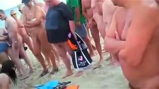 One hot woman shared by her husband with a black guy. Another group sex fun on the beach of Cap d'Agde. More amateur beach videos