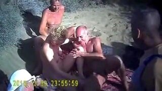 Amateur wife masturbates one guy while husband is watching. More amateur beach sex videos