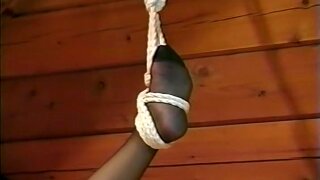 Sexy Asian pussy pleasures while hogtied