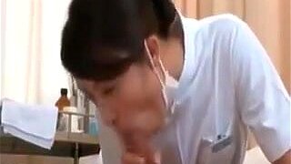 Cute Asian Nurse Gets Horny Sucking