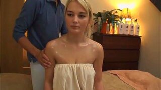 AMWF BEAUTIFUL BLONDE GETS SPECIAL MASSAGE FROM ASIAN MAN