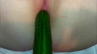 Curvy vixen takes on a massive cucumber and throbbing cock in a wild anal adventure that will leave you begging for more. Explore the depths of desire with this insatiable BBW!