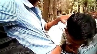 Exhib, Blowjob in the Park, Asian, India.