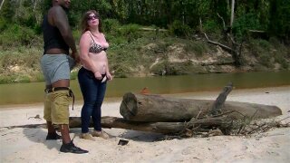 Fat wife goes to Africa for a real hard dick