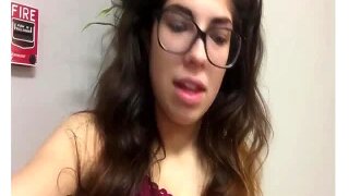 Spex teen strips down to lingerie at hardcore casting audition