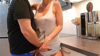 Experience the ultimate pleasure in the kitchen as he explores every inch of her tight body. Watch as this busty blonde indulges in a wild, passionate encounter that will leave you craving for more.