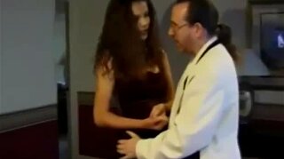 Slim girl with hairy pussy gets fully naked as she lets an older man fuck her in the ass hole.