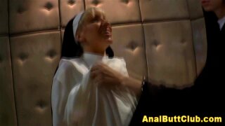 Slutty nuns anal fucked by rubber cocks in hd
