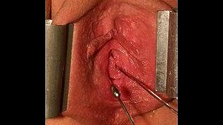 FEMALE URETHRAL STRETCHING, SPREAD & PROBED PEEHOLE WITH METAL SOUNDS